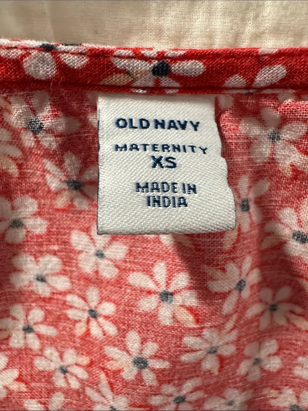 Old Navy Red Floral Wrap-Style Blouse